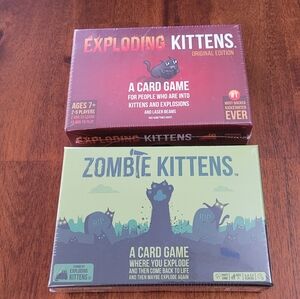 Exploding Kittens And Zimbie Kittens Card Games